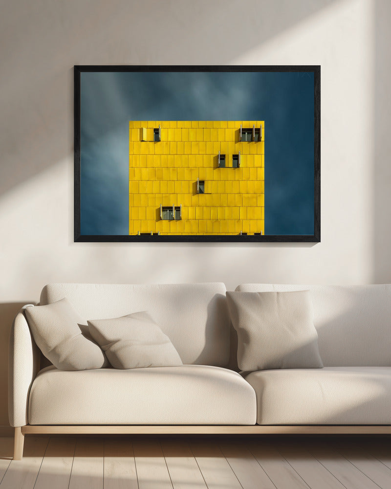 Geel en blauw | Canvas