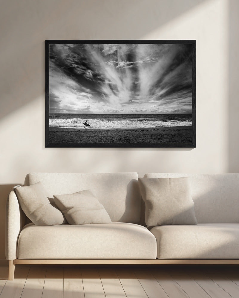 De eenzaamheid van een surfer | Canvas