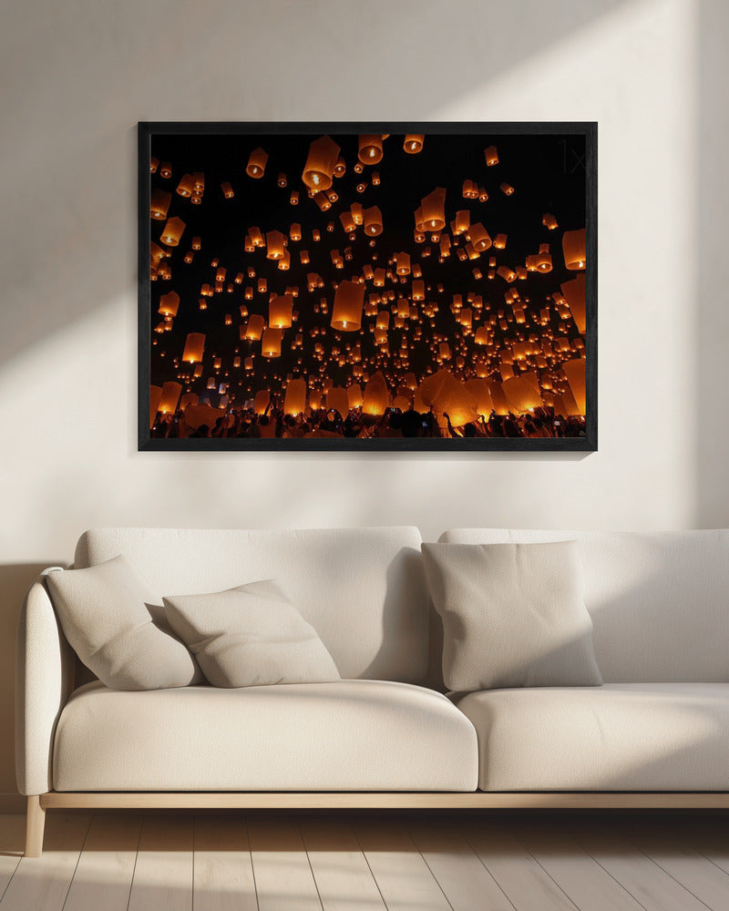 Drijvende lantaarns | Canvas
