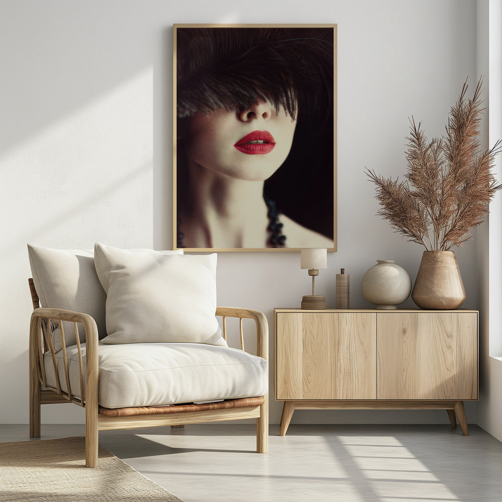 Lips and feather | Poster