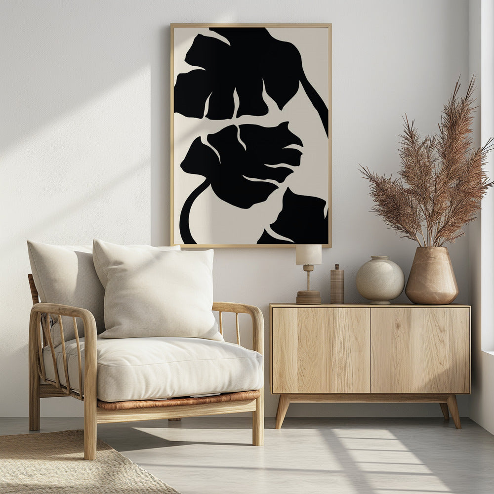 Monstera Zwart | Poster