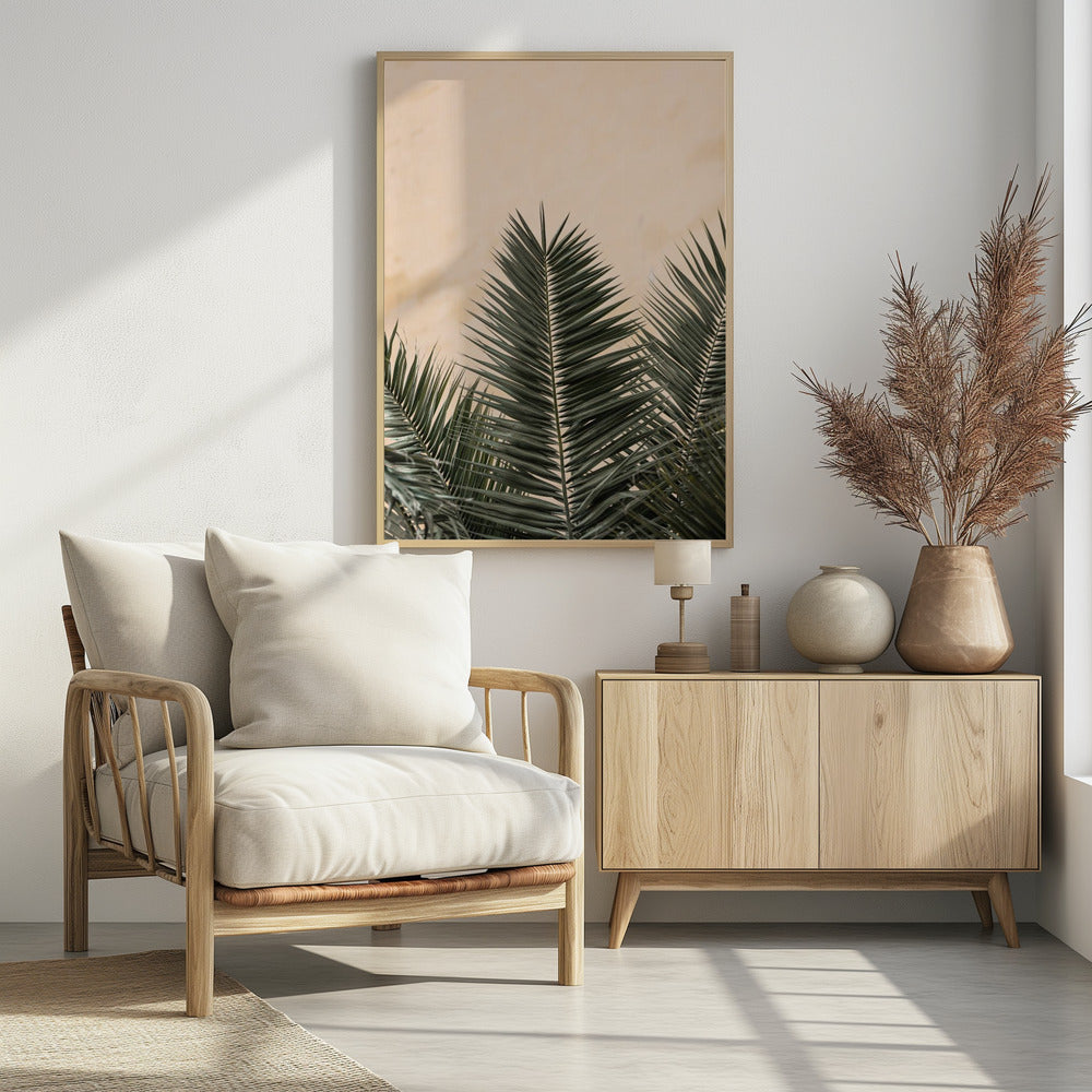 Palmbladeren en muur_1 | Poster