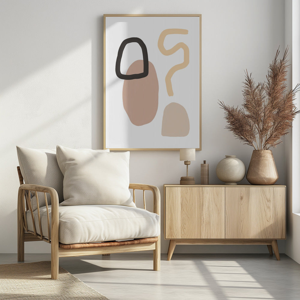 Minimalist Shapes and Earthy Tones | Poster