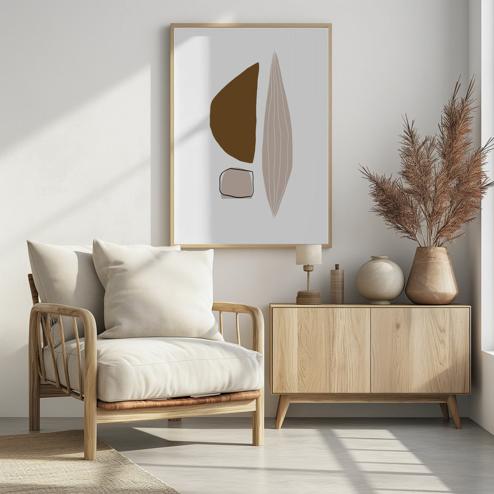 Geometric Shapes in Earthy Tones | Poster