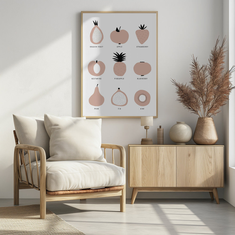 Minimalistisch fruitrooster | Poster