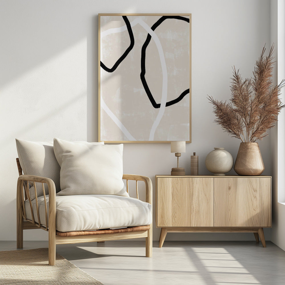 Gebogen lijnen dansen | Poster
