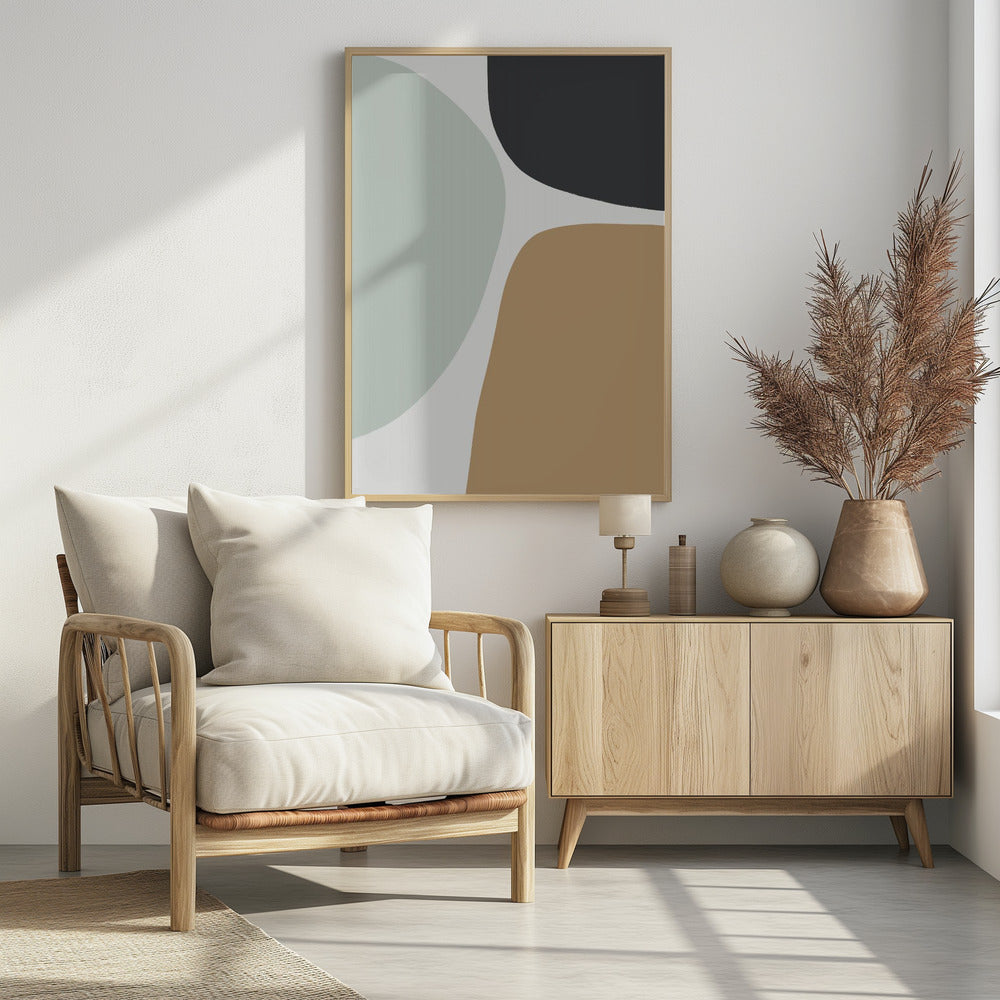 Organic Shapes in Muted Tones | Poster