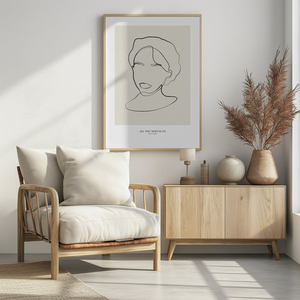 Moderne vrouwelijke lijnkunst | Poster