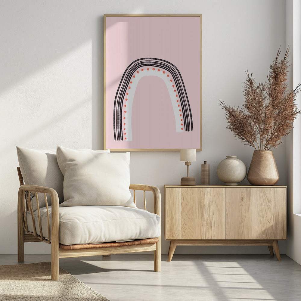 Boog met zwarte lijnen | Poster