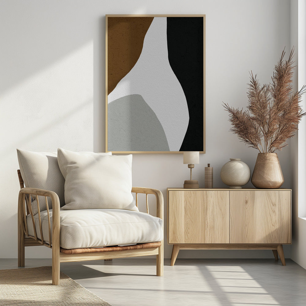Organische vormen en een minimalistisch kleurenpalet | Poster