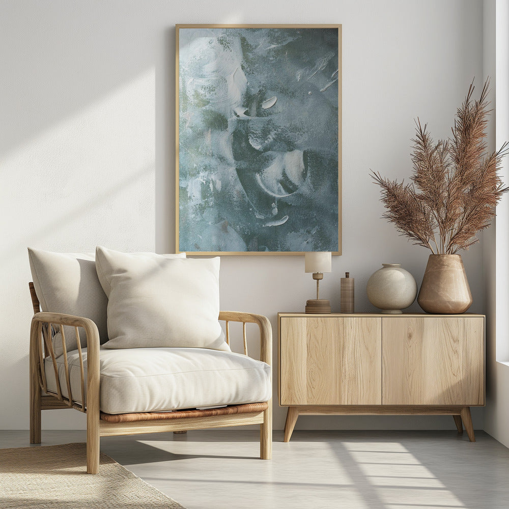 Green and White Acrylic | Poster