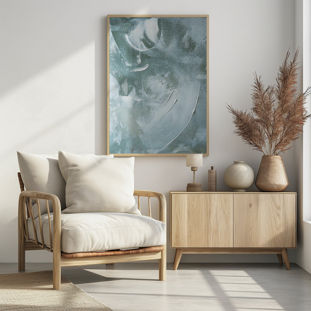 Green and White Acrylic | Poster