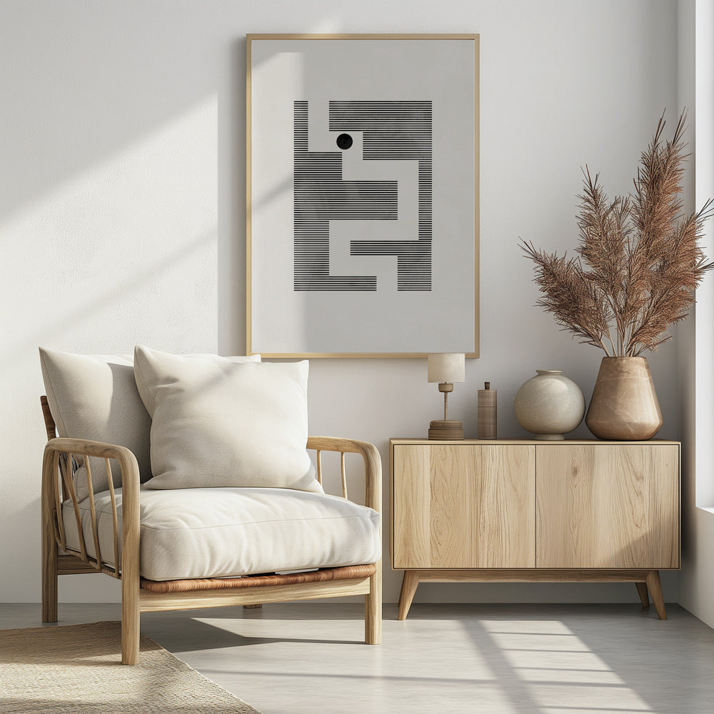 Minimalistisch doolhof | Poster
