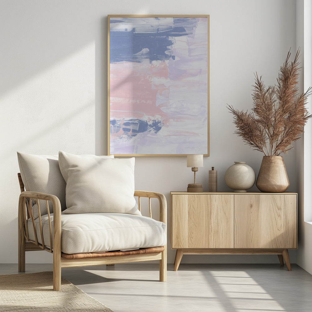 Pastelpenseelstreken | Poster
