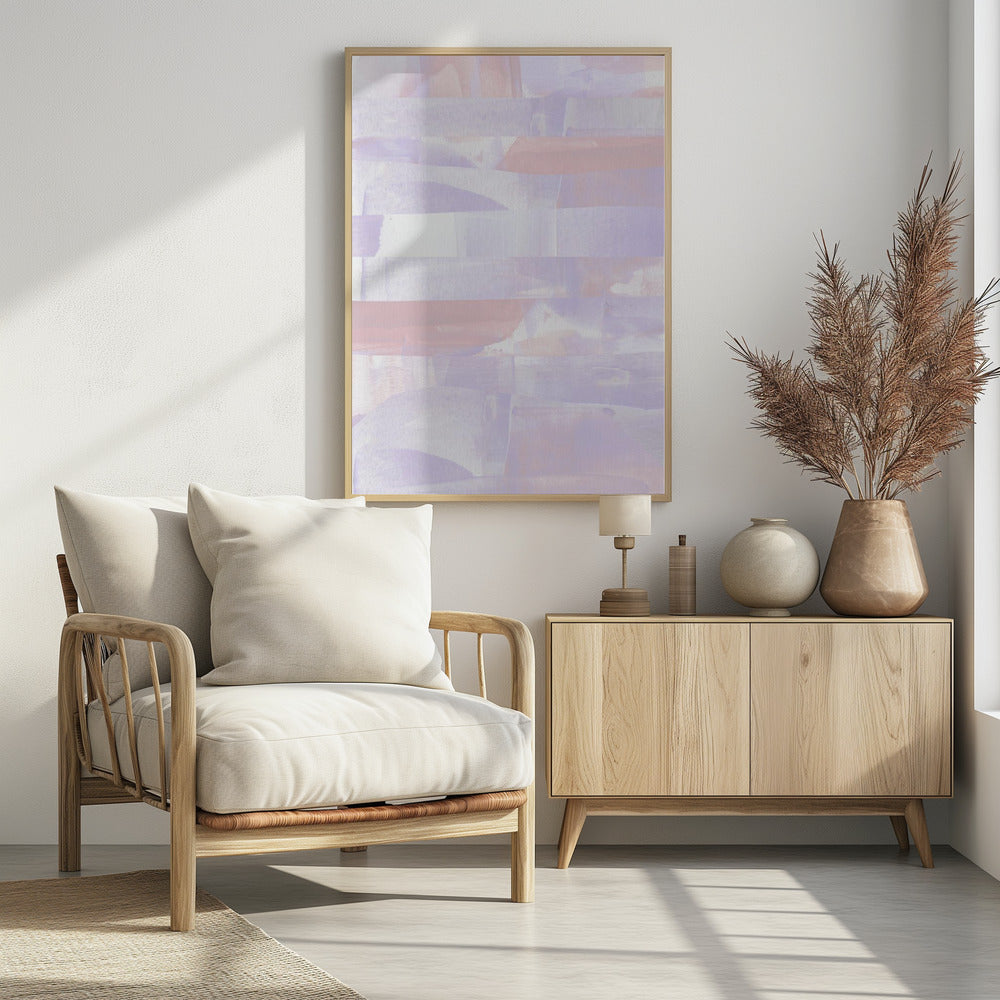 Pasteltinten van lavendel en perzik | Poster