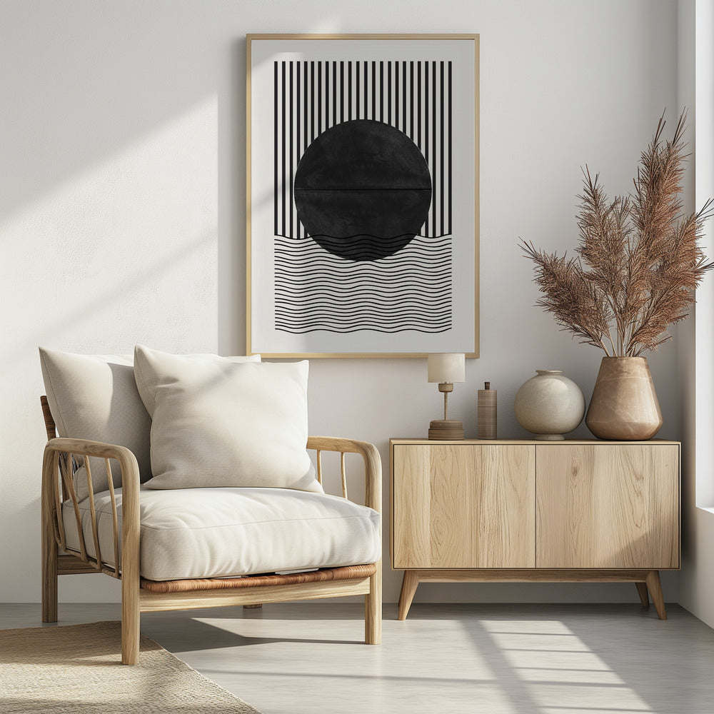 Monochrome zonsverduistering | Poster