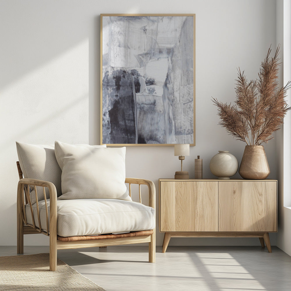 Monochrome penseelstreken | Poster