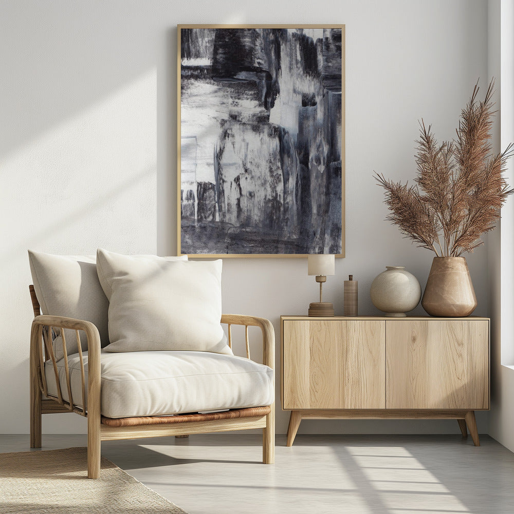 Monochrome Cascade | Poster