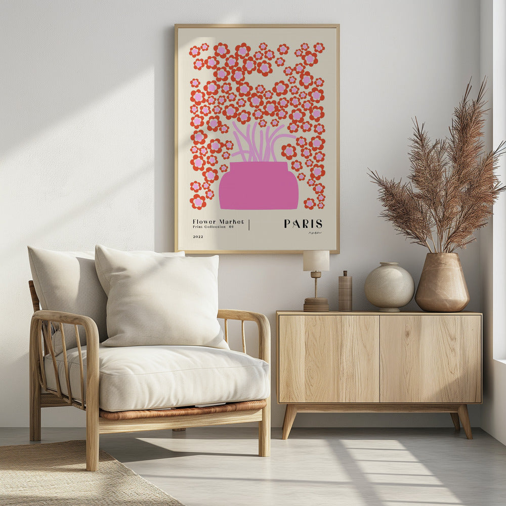 Bloemenmarkt. Parijs | Poster