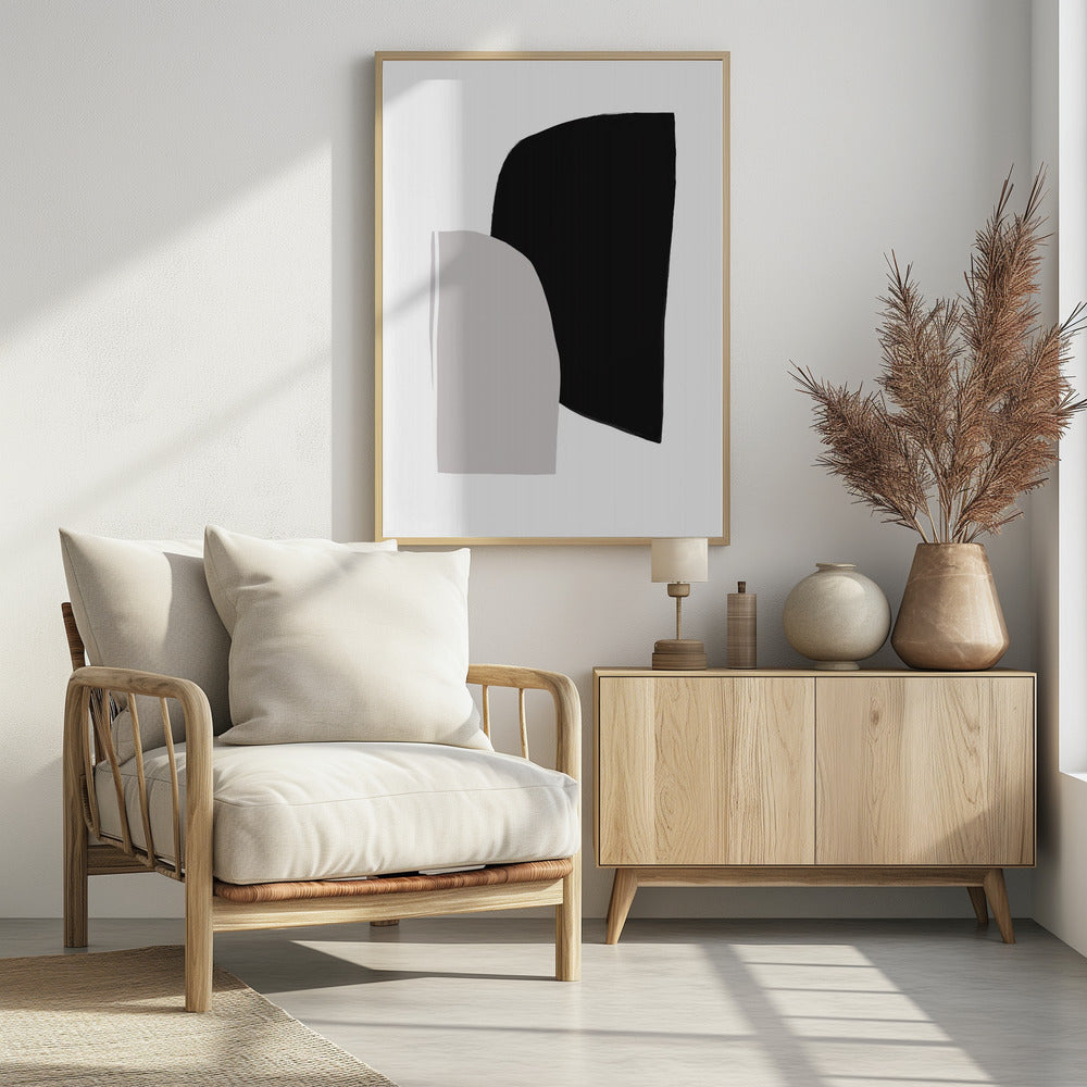 Monochrome vormen | Poster