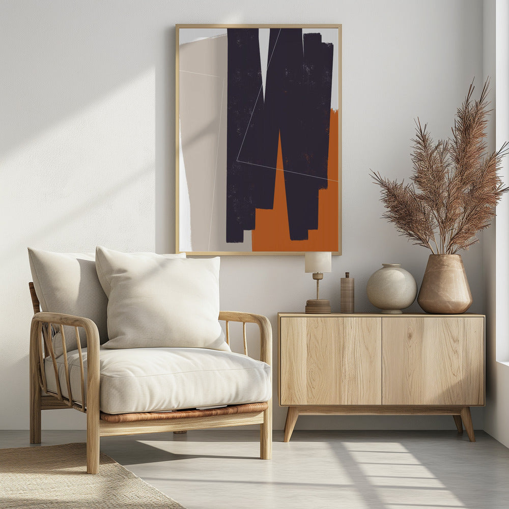 Gedempte geometrische vormen | Poster