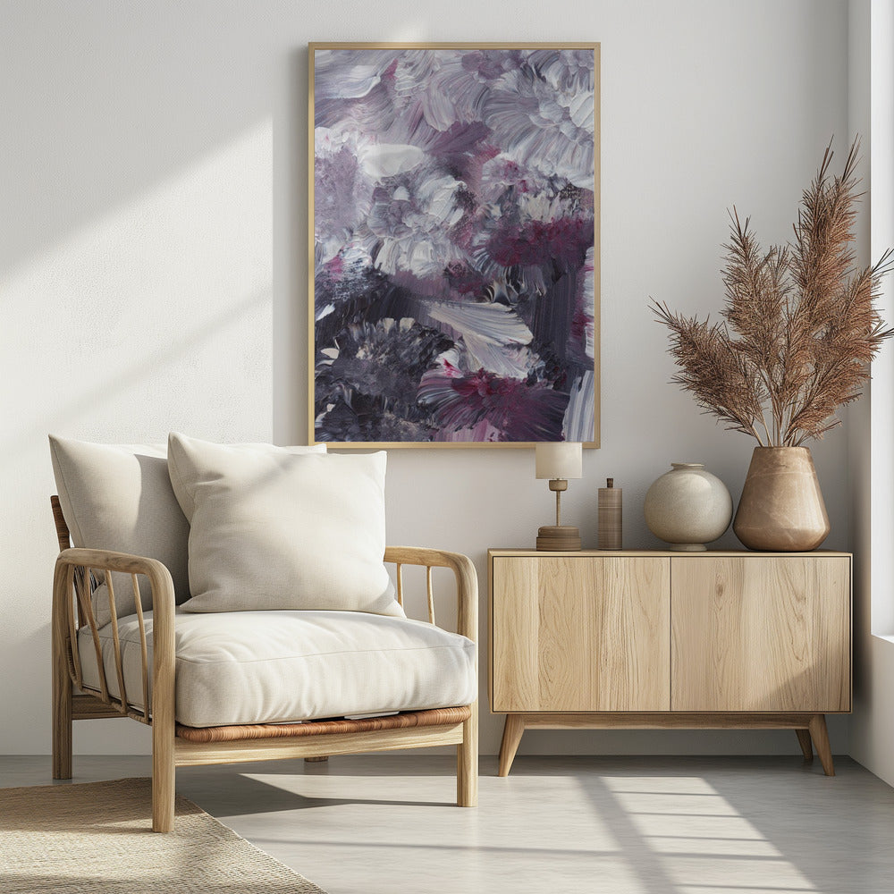 Florale expressionistische penseelstreken | Poster