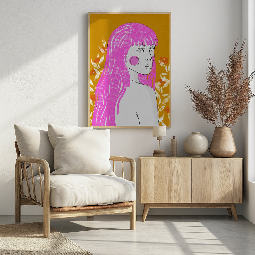 Roze fluisterblik | Poster