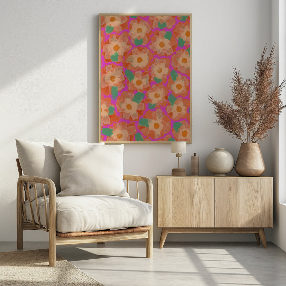 Levendige Bloemblaadjesdans | Poster