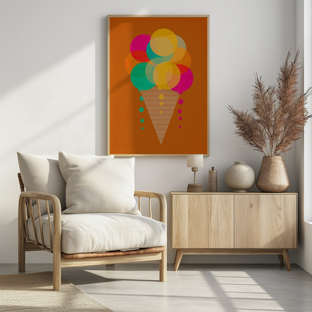 Regenboogkegelplezier | Poster