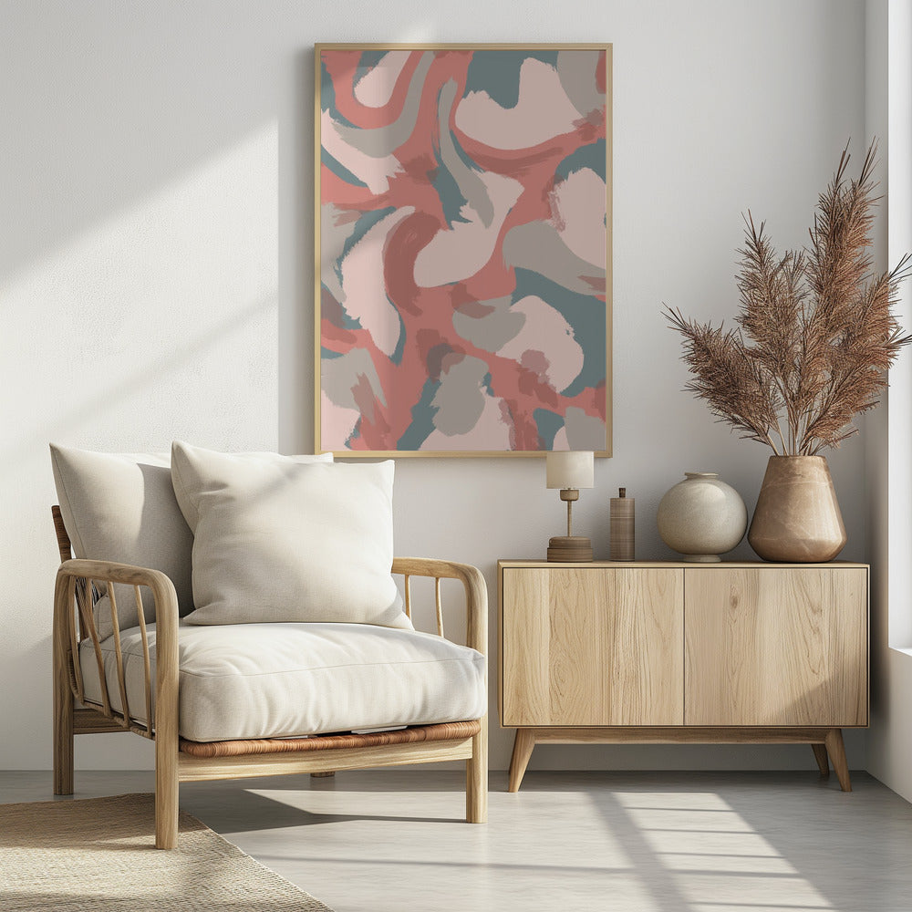 Zachte tinten dansen | Poster