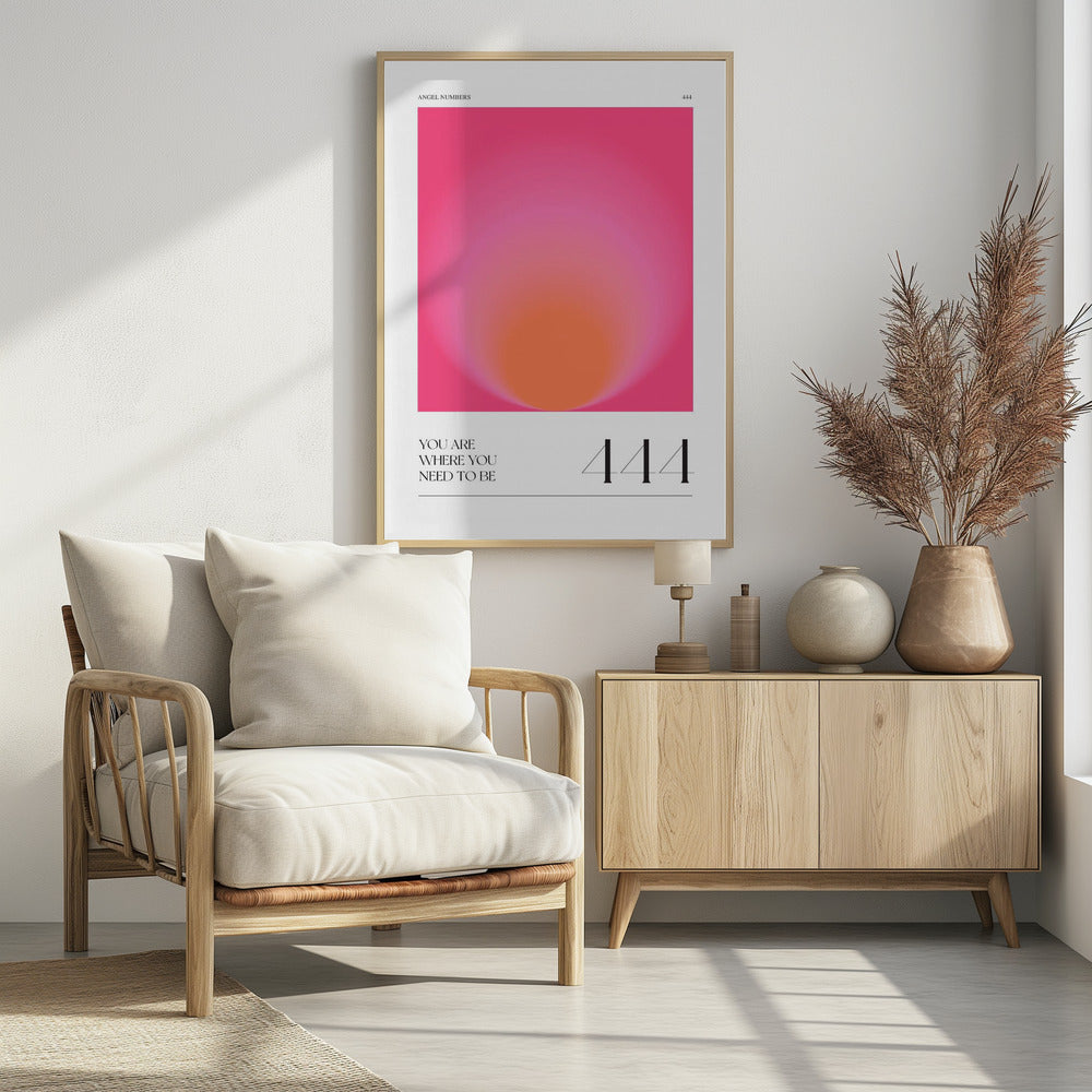 Verloop met tinten roze en oranje | Poster