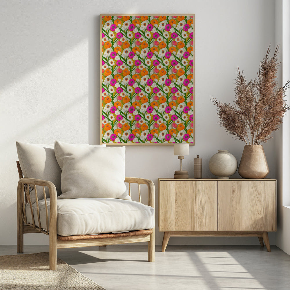 Bloemen Harmonie Quilt | Poster