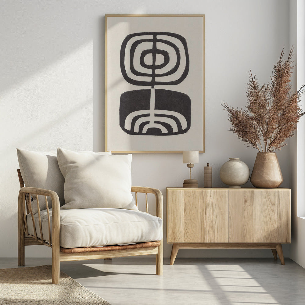 Moderne plant / linosnede | poster