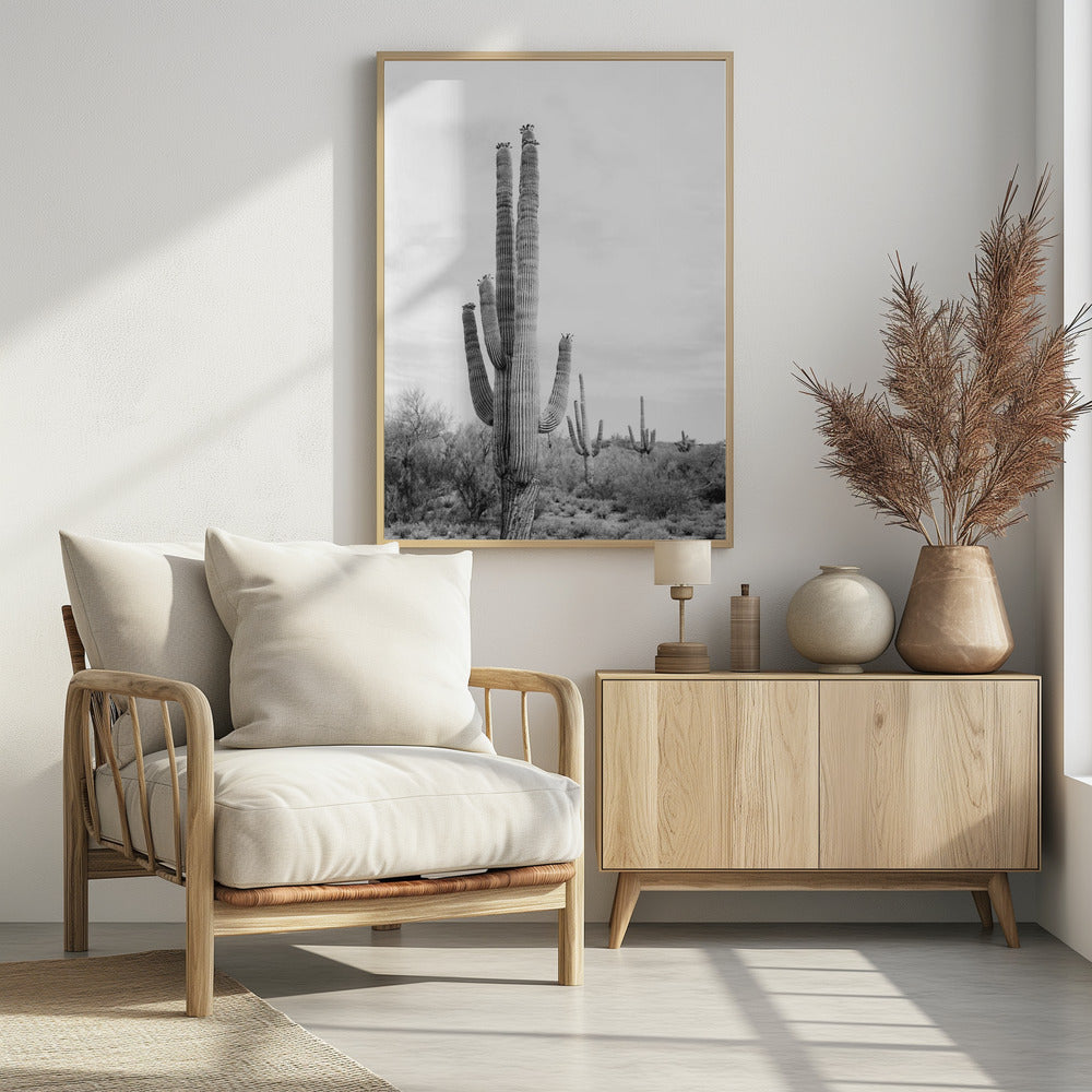Saguaro Zwart-wit | Poster