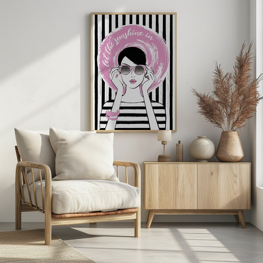 Roze zonnebrillen vibe | Poster