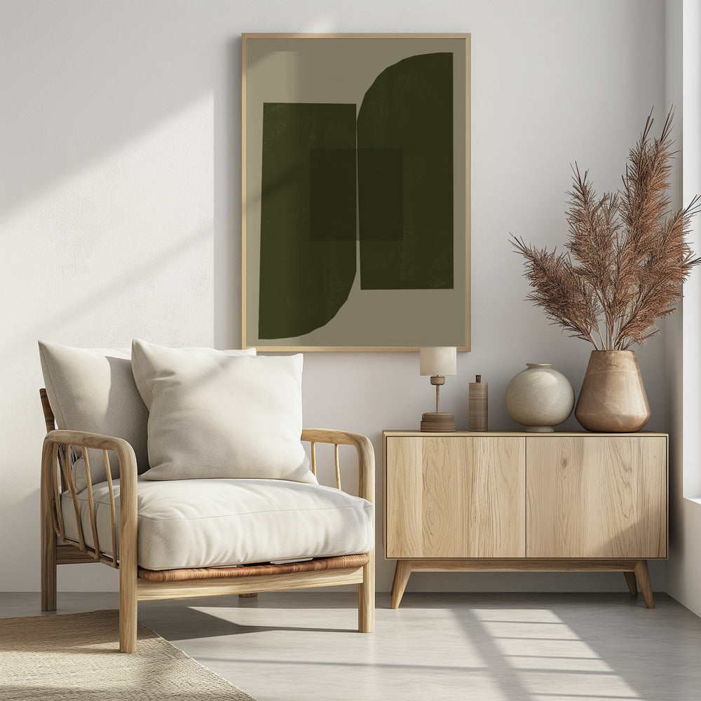 Dark Geometric Forms | Poster