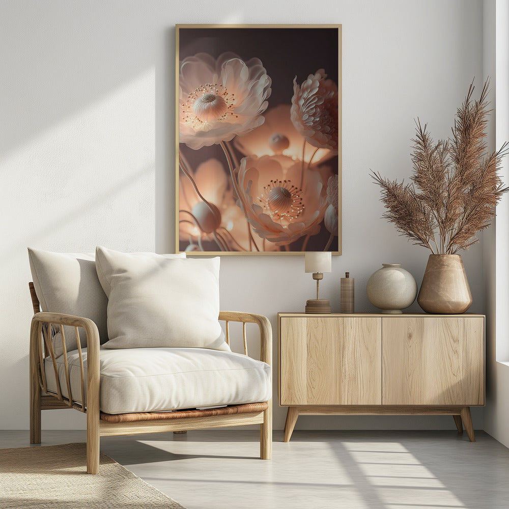 Lichtgevende bloesems | Poster
