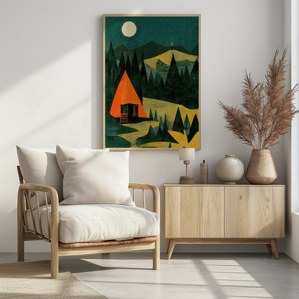 Maanverlichte hutdroom | Poster