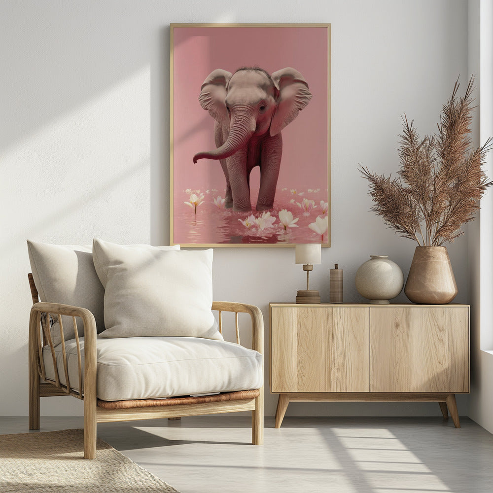 Olifant in bloesem | Poster