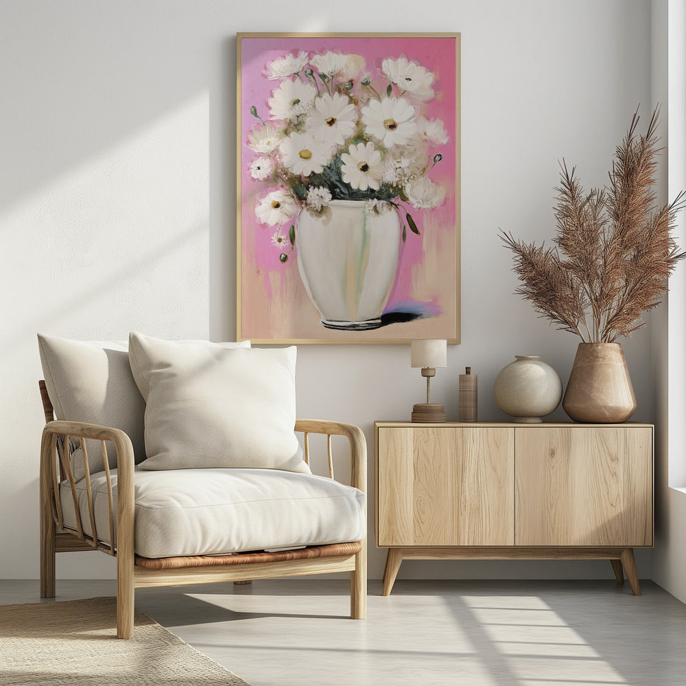 Bloemblaadjes in roze tint | Poster
