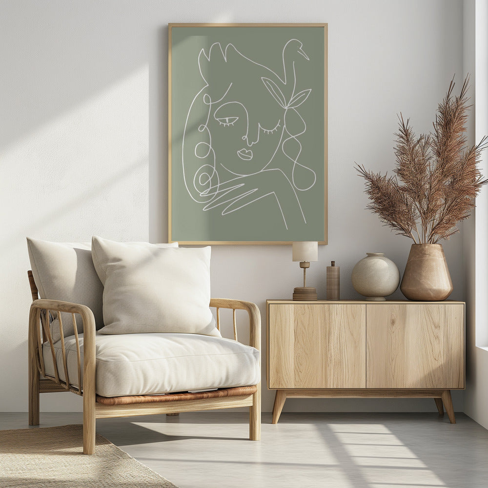 Vrouw Groen | Poster