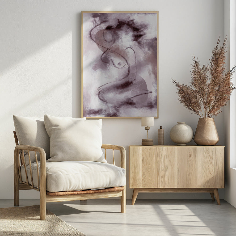 VROUW FIGURATIEF ABSTRACT SCHILDERIJ PAARS | Poster