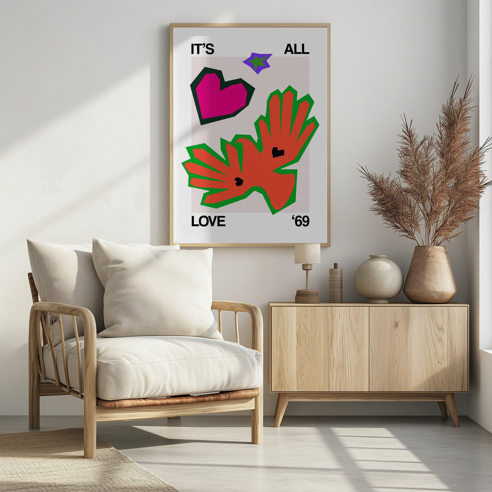 Het is allemaal liefde '69 Bird Orange | Poster