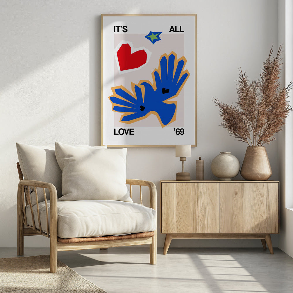 Het is allemaal liefde '69 Bird Blue | Poster