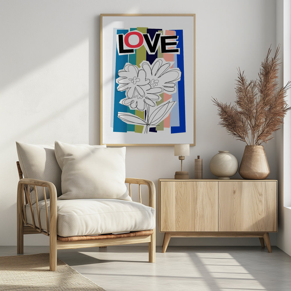 Krabbelbloem Blauw | Poster