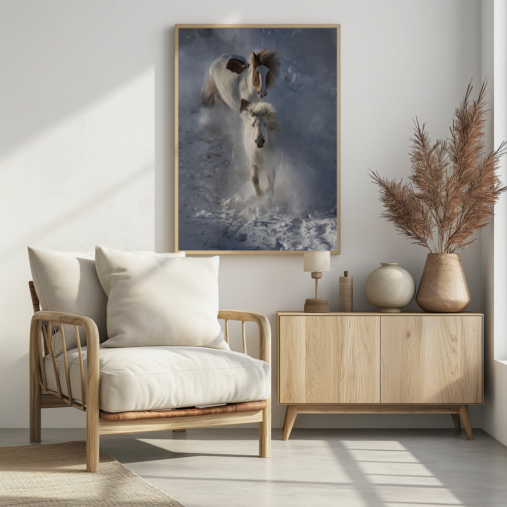 Twee paarden | Poster