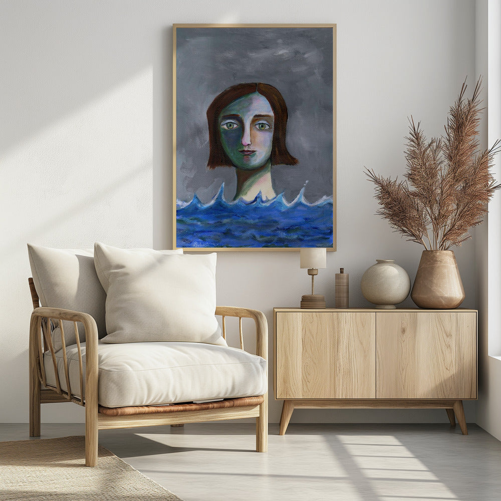 Zwemmend meisje | Poster