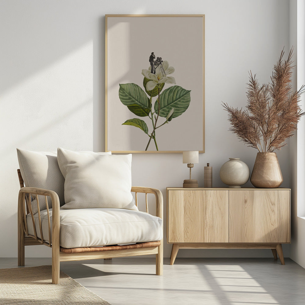Botanical vintage cameraman | Poster
