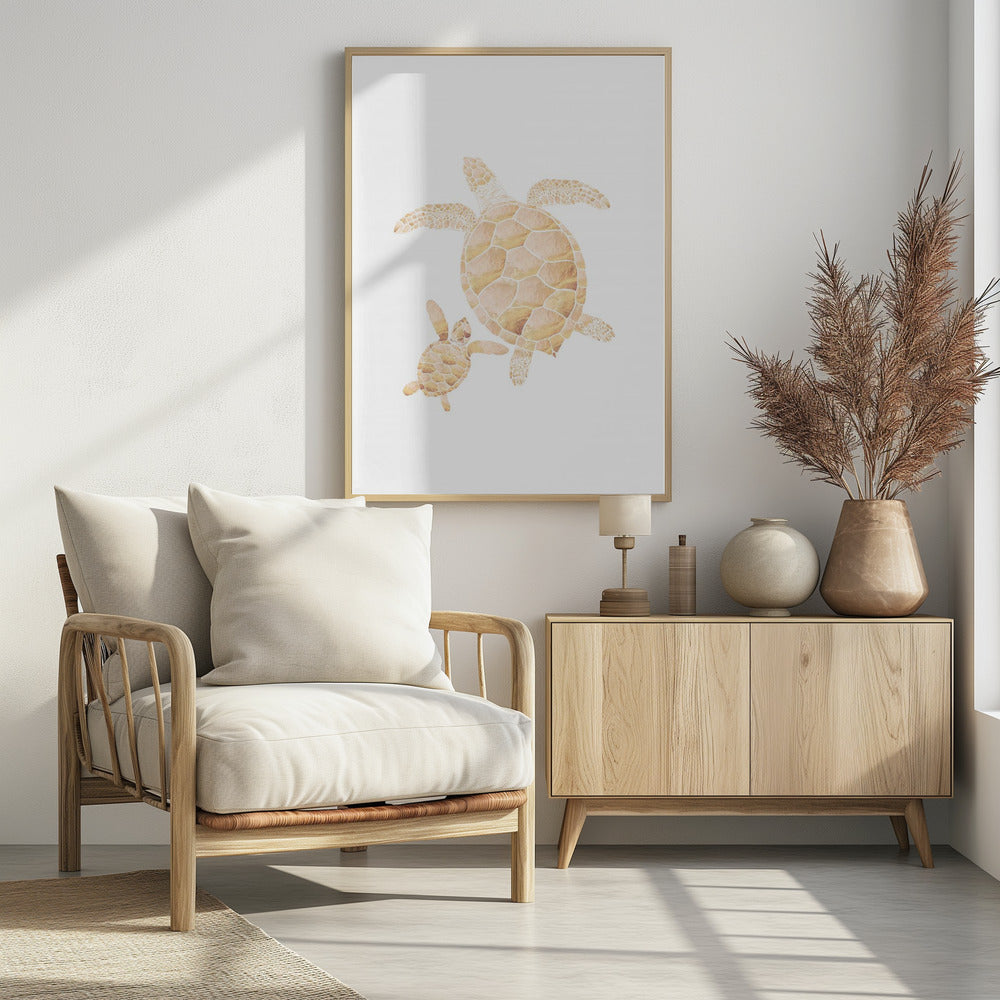 Goudwitte schildpadden | Poster
