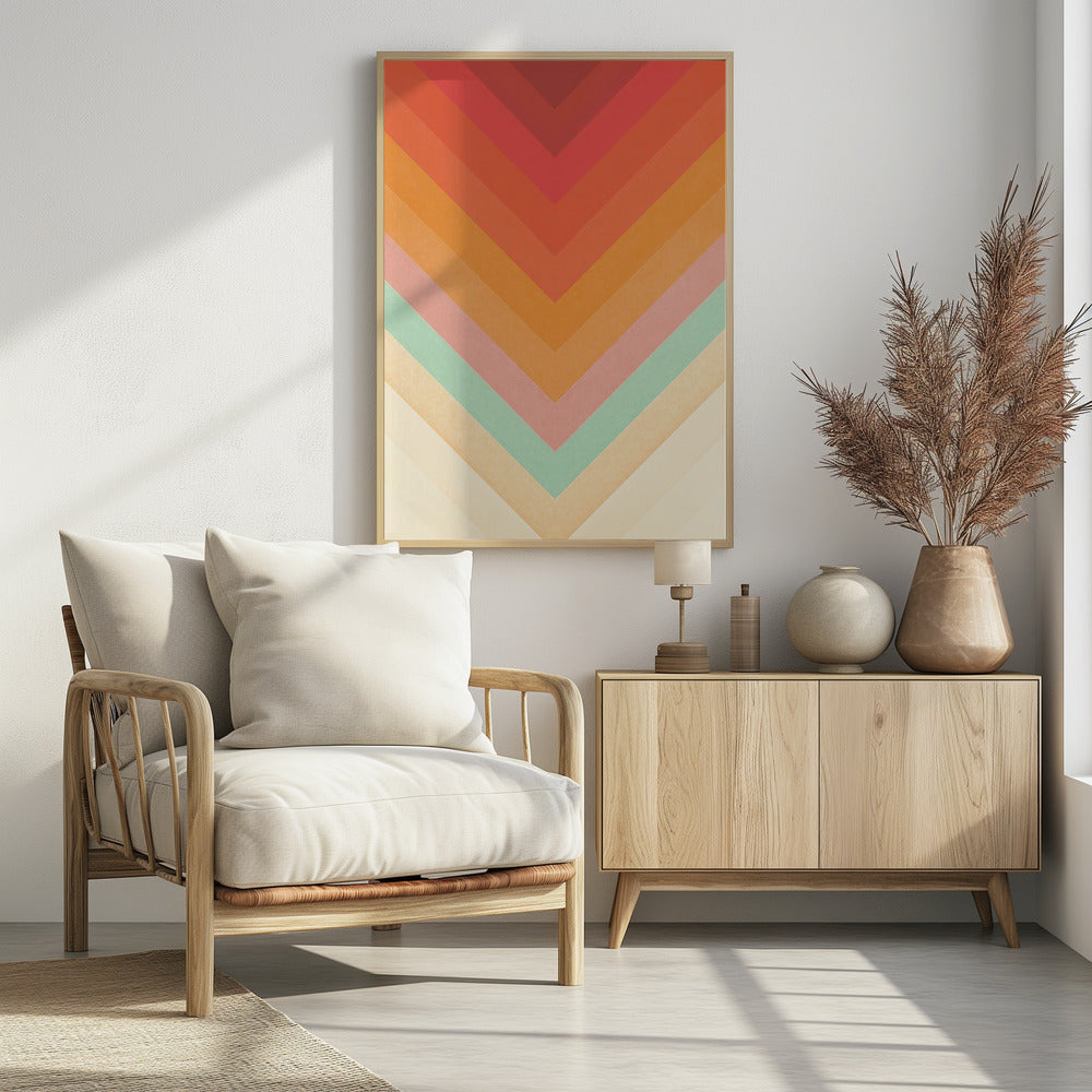 Regenboog Chevrons | Poster